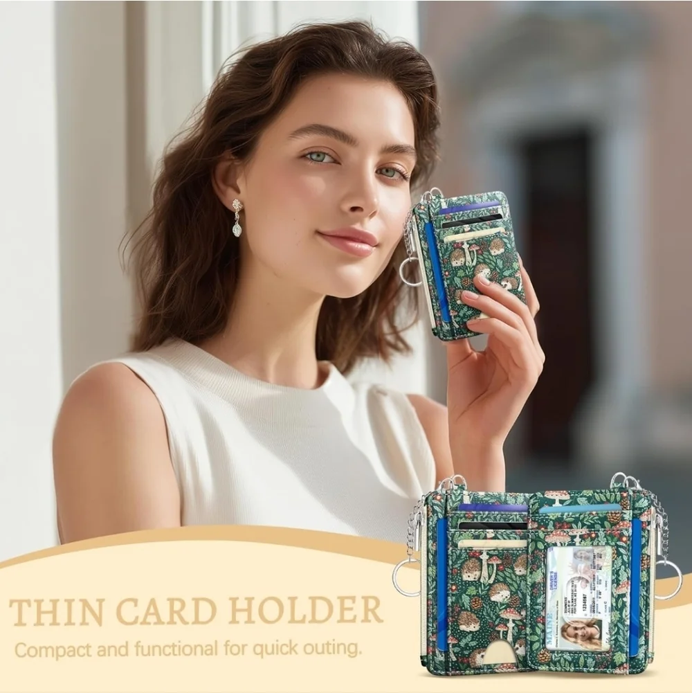 Floral Card Organizer with ID Window